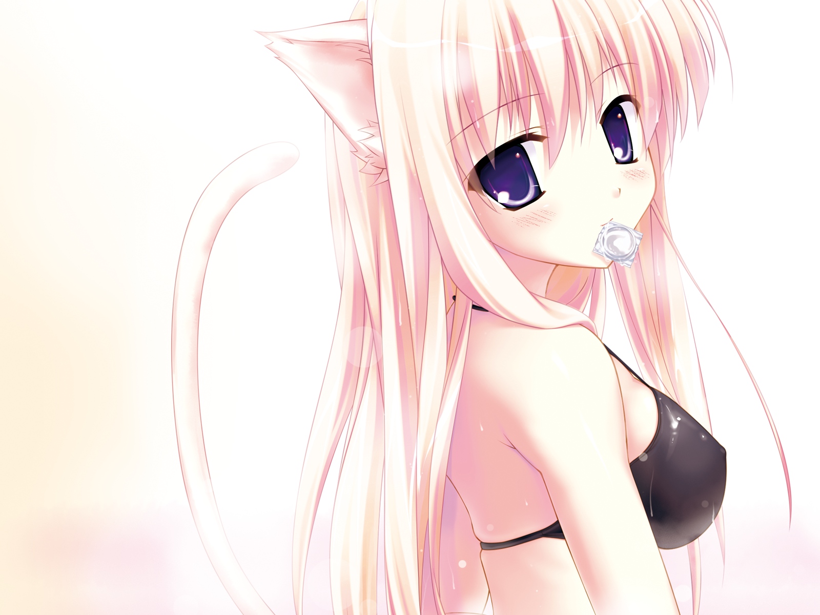 Konachan.com - 32180 animal_ears bikini catgirl condom fujisaki_rei swimsuit.jpg
